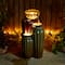 Glitzhome® 26.75" 3-Tier LED Fluted Textured Ceramic Outdoor Floor Fountain